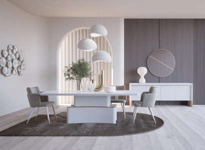Luxury Dining room Set Dining table Design Sideboard Modern Furniture Dining set
